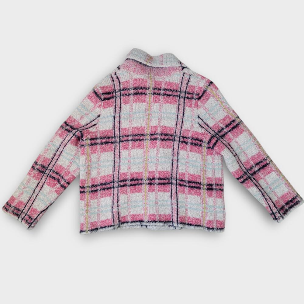 Anthropologie Maeve Aurelia Pink Alpaca/Wool Blend Fuzzy Oversize Jacket Size XL - Picture 4 of 11